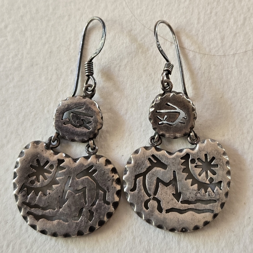 VTG💫Sterling Silver Tribal Design Earrings